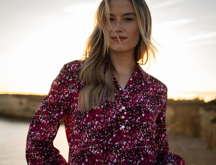 Marble Blouse 8157 126 Cerise