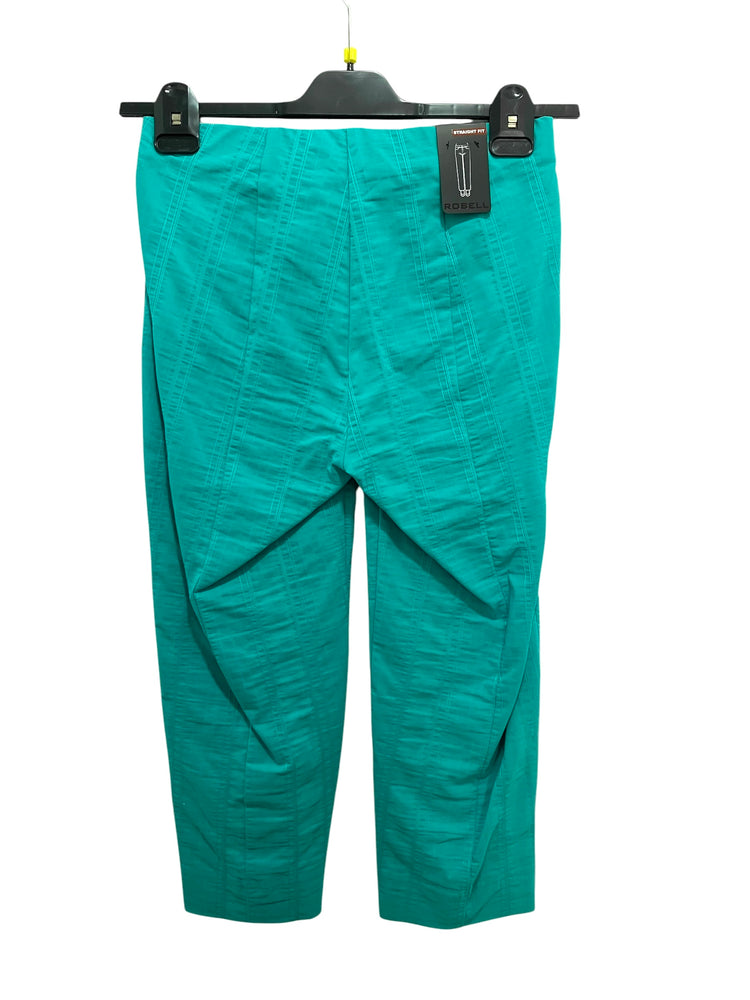 Robell Marie 07 seersucker Trousers Aqua