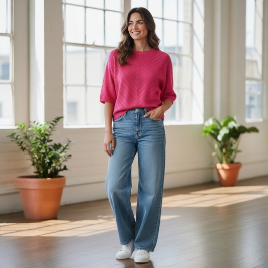 Pomodoro Chevron Lace Jumper Tulip
