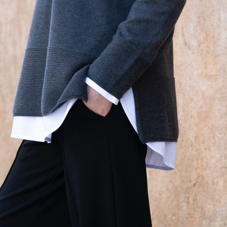 Marble Sweater 8077 105 Charcoal