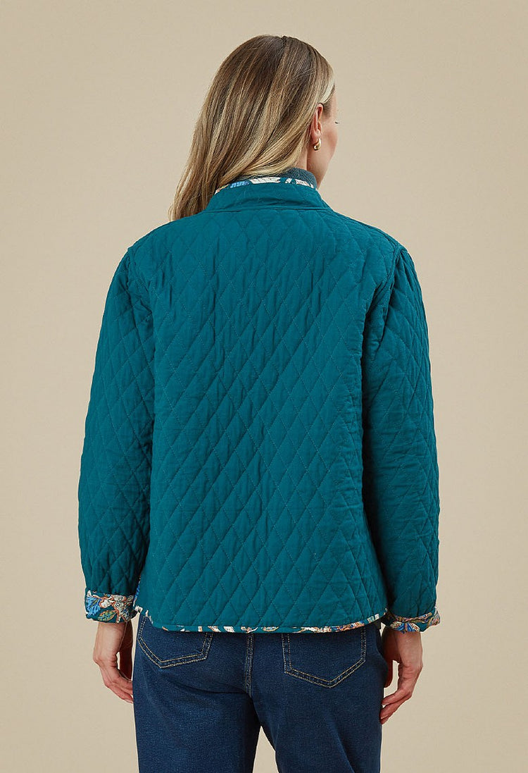 Wilderness Print Priya Reversible Quilted Jacket