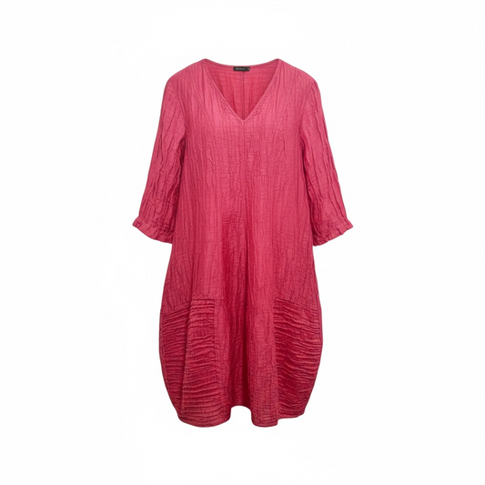 Grizas Silk/Linen Dress Raspberry