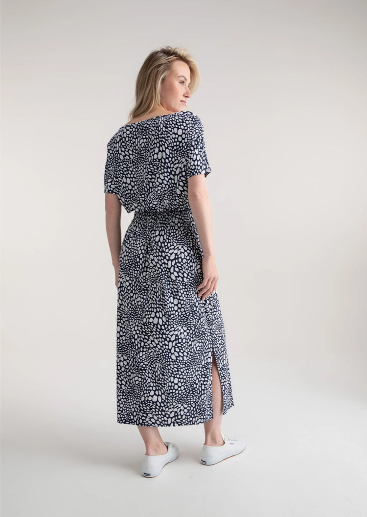 Marble Dress 7924 103 Navy