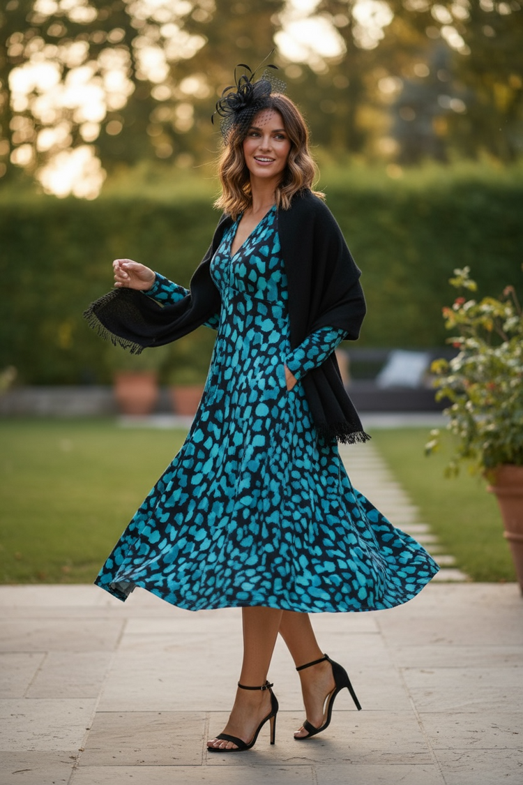 Pomodoro Pebble Midi Dress Aqua