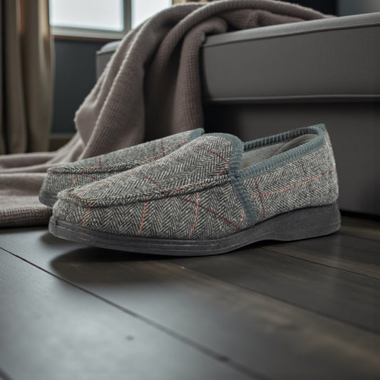 Lazydogz Men’s Eisenhower II Grey Slipper