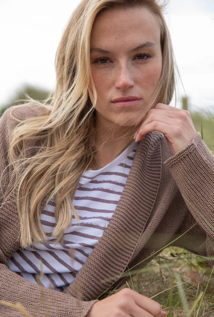 Marble Cardigan Taupe