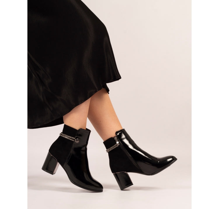 Lunar Lily Black Ankle Boot
