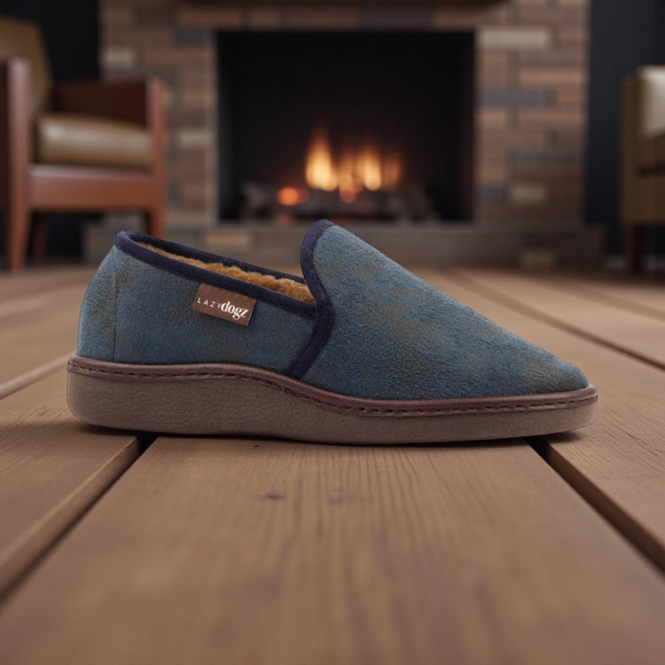Lazydogz Men’s Manor II Blue Slipper