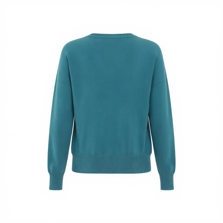 Pomodoro Essential V Sweater Turquoise
