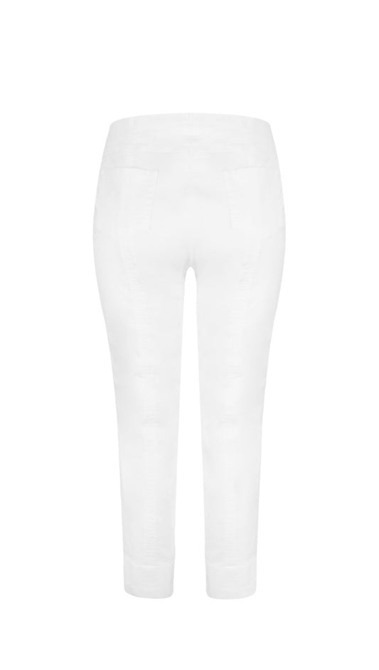 Robell Bella 51628-5448 White 10 Ankle Jeans