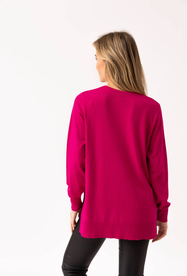 Marble Sweater 7530 126 Cerise
