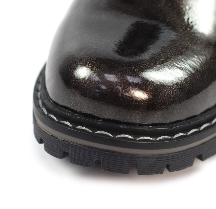 Lunar Parlour Grey Patent Ankle Boot