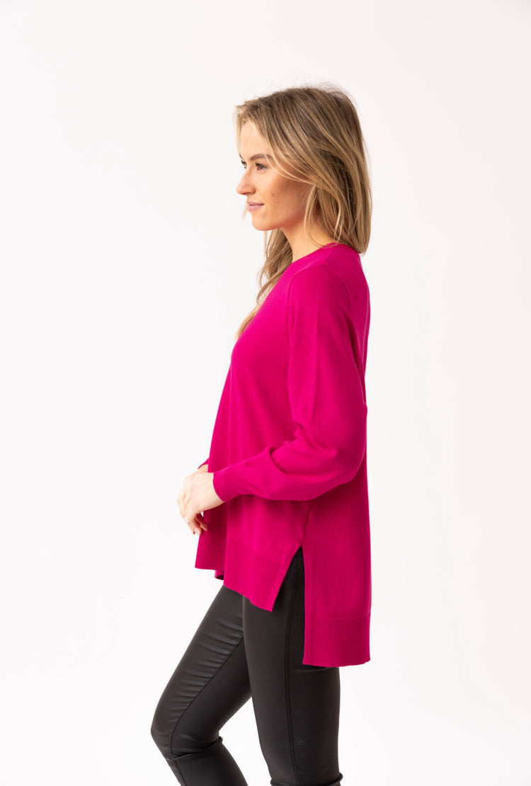 Marble Sweater 7530 126 Cerise