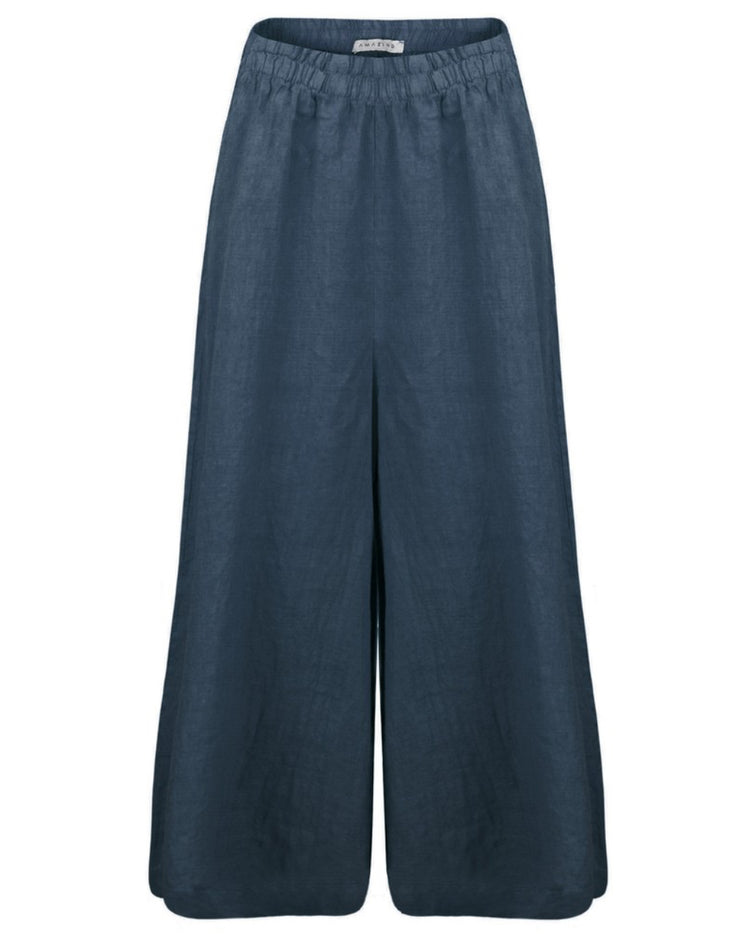 Amazing Kira Trousers Linen Navy