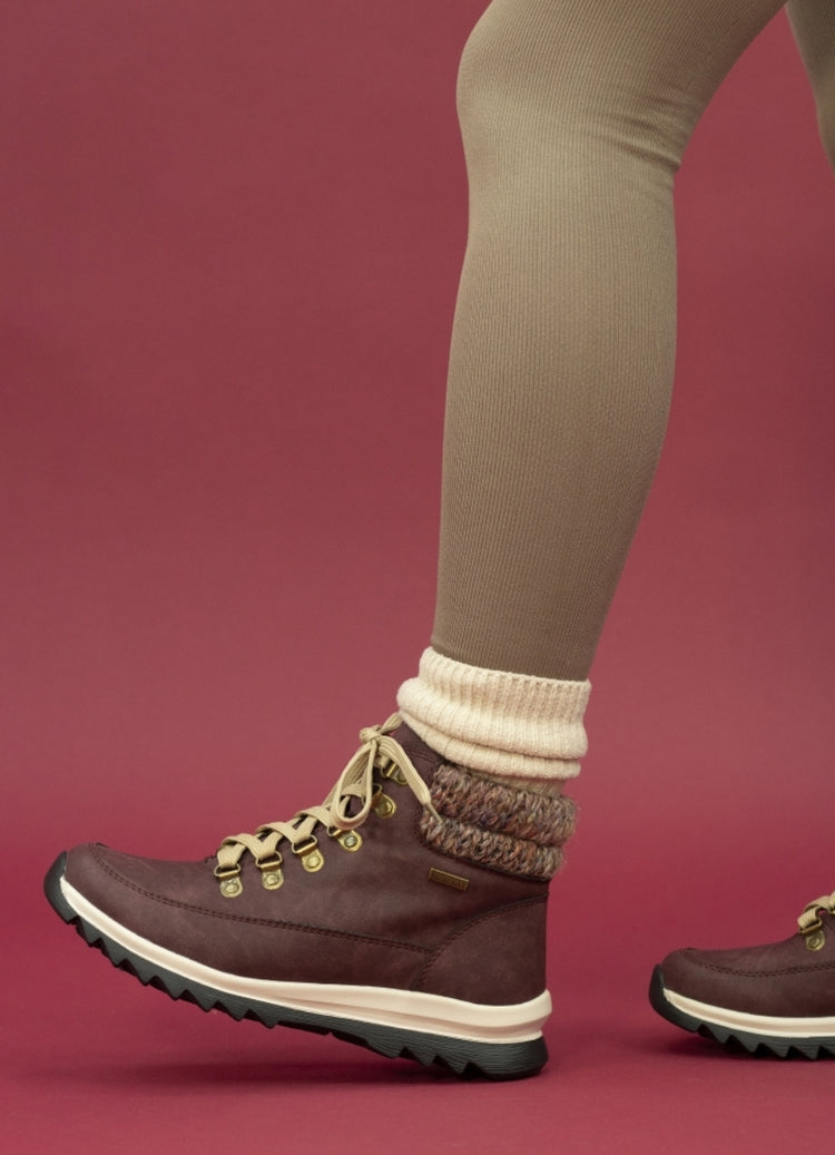 Lunar Jett Burgundy Waterproof Boots