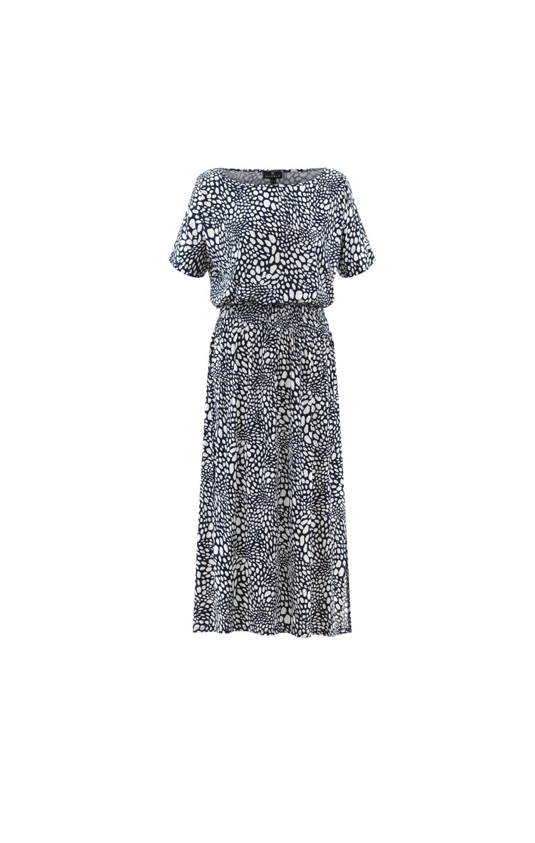 Marble Dress 7924 103 Navy
