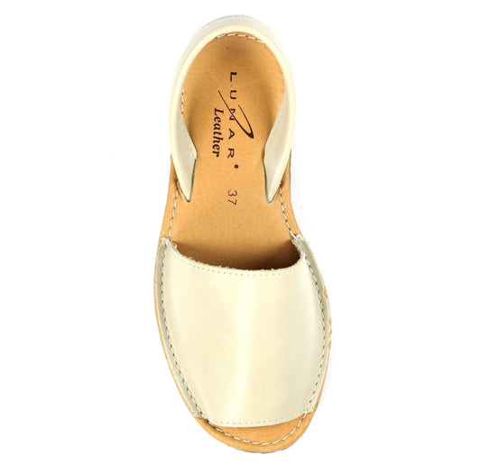 Lunar Amara Beige Leather Sandal