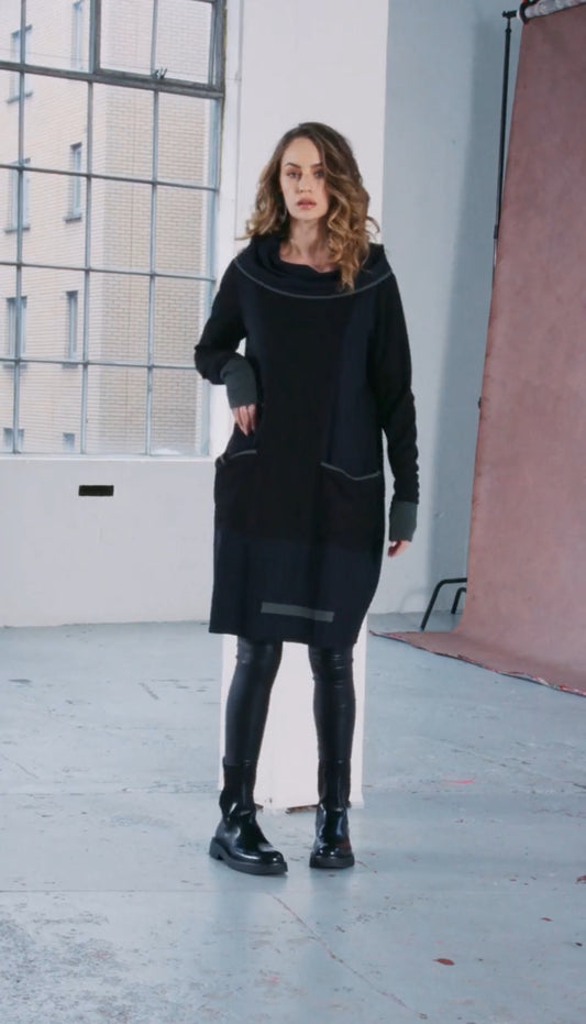 NAYA Dress NAW25 116 Black & Forest