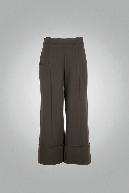 Peruzzi Wide Leg Cropped Trousers Sable