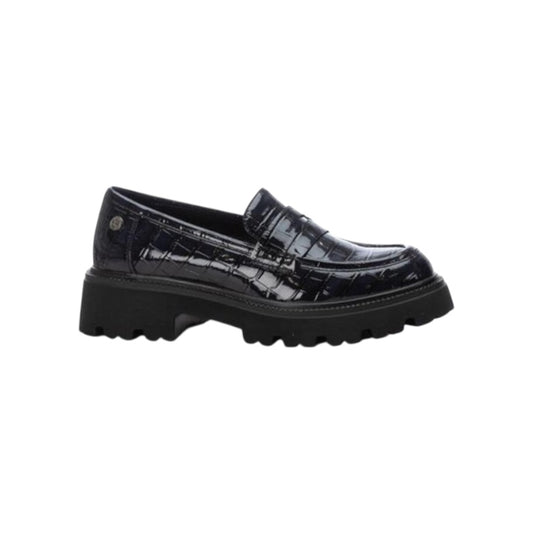 Xti Navy Patent Loafer 144425