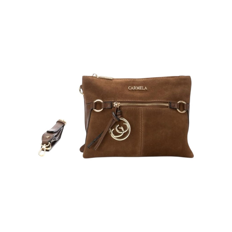 Carmela Suede Bag 186174 Camel