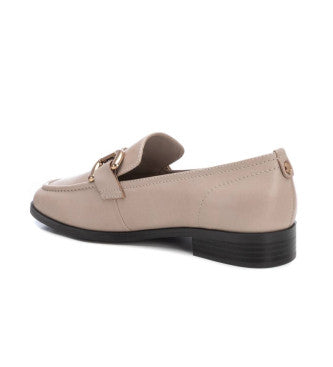 Carmela Beige Moccasin Leather Shoe
