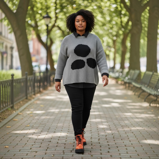 Naya Sweater NAW26261 Grey & Black