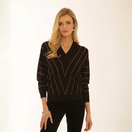 Pomodoro Chevron Jumper Black