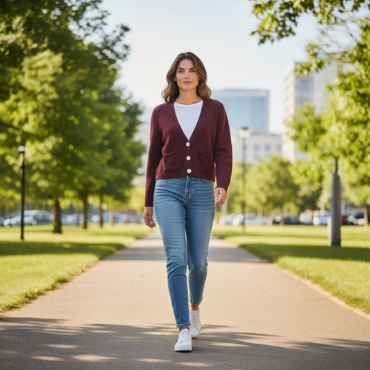 Amazing Pook Cropped Cardi Mulberry