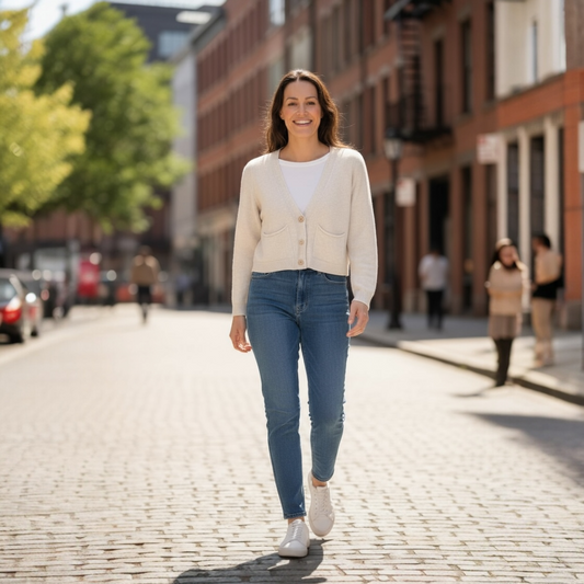 Amazing Pook Cropped Cardi Ivory