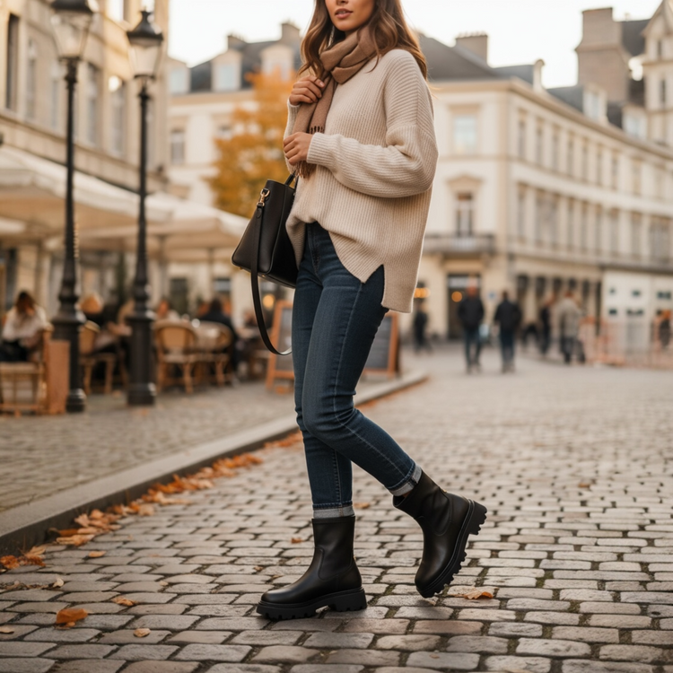 Xti Black Chunky Boots