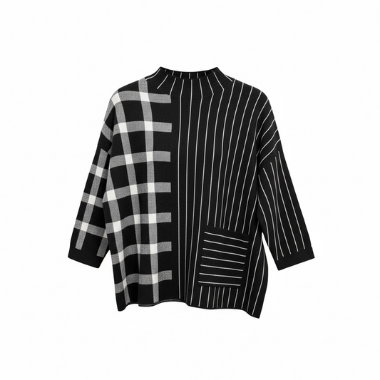 Piccadilly Checks & Stripes Sweater YE268