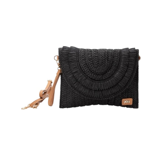 Xti 18442504 Rafia Clutch Black