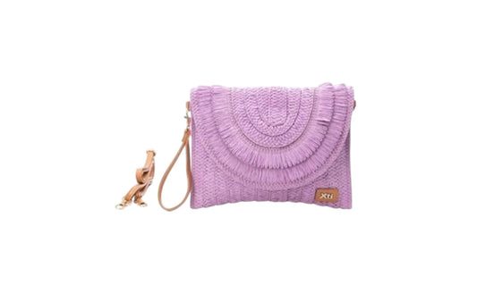 Xti 18442502 Rafia Clutch Purple
