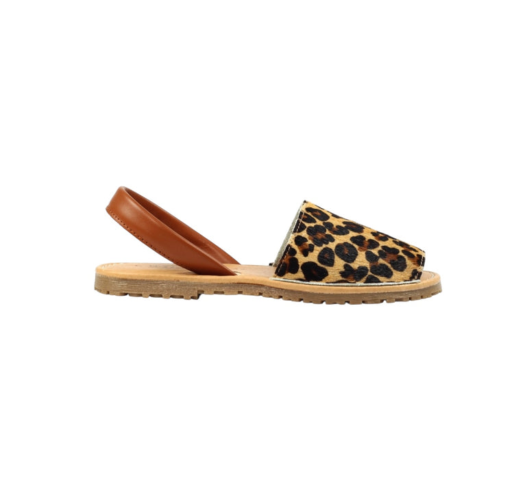 Lunar Azura Leopard Print Leather Sandal