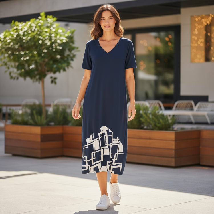 Peruzzi Geo Print Dress S26213