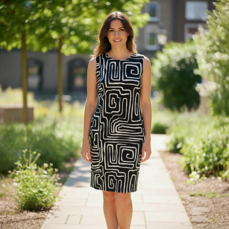 Pomodoro Graphic Shift Dress