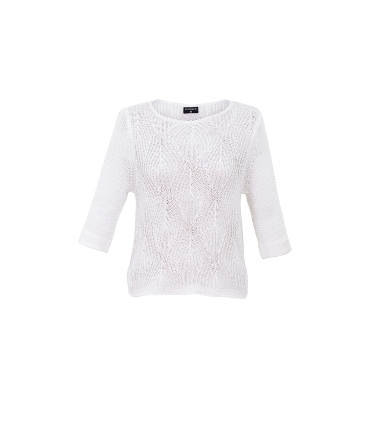Marble Sweater 6912-102 White
