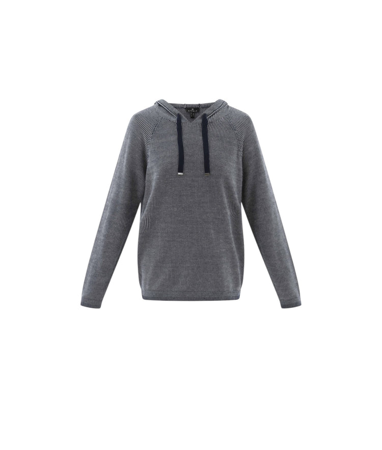 Marble Hoodie Sweater 7883 103 Navy