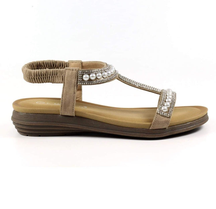 Lunar Tancy Pearl Sandal - Beige