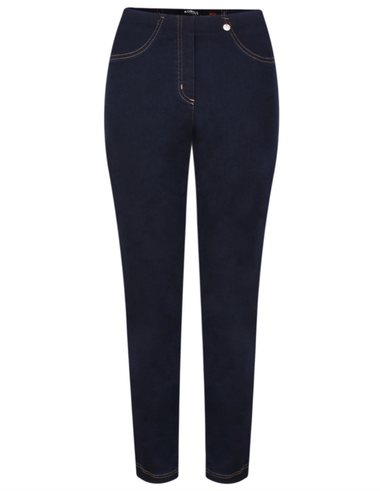 Robell 51580-5448/690 Bella Full length Jeans Navy/Stitching