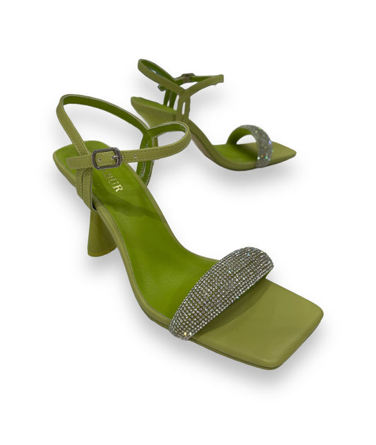 Menbur Strappy Glitter Sandal - Green