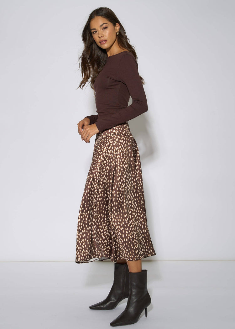 Gini London Animal Midi Skirt