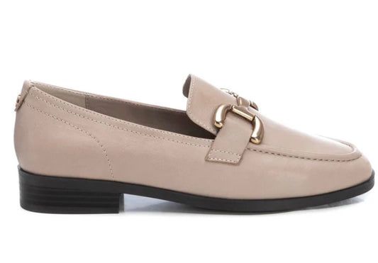Carmela Beige Moccasin Leather Shoe