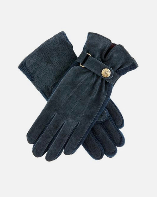 Laura Suede Walking Gloves Navy