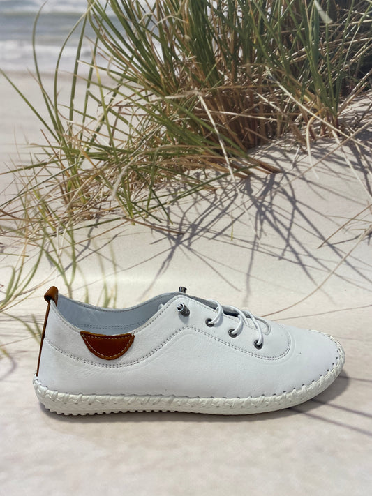 St Ives Leather White