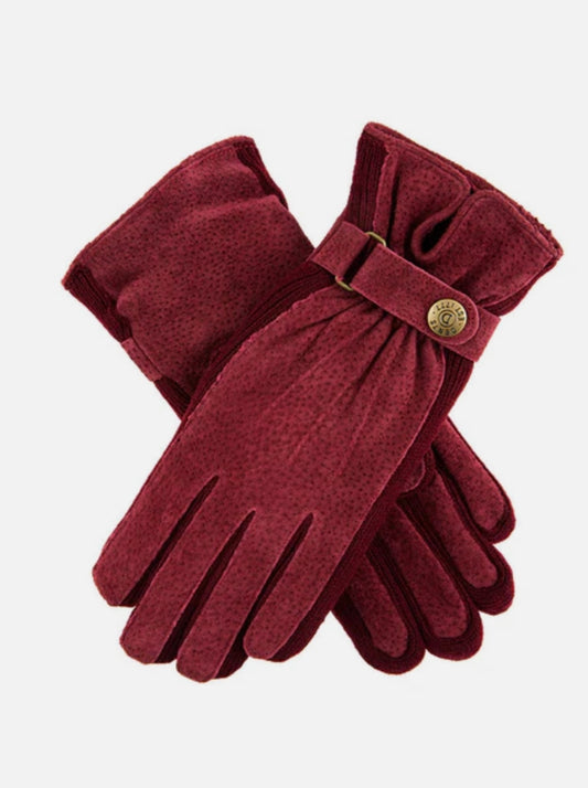 Laura Suede Walking Gloves Claret
