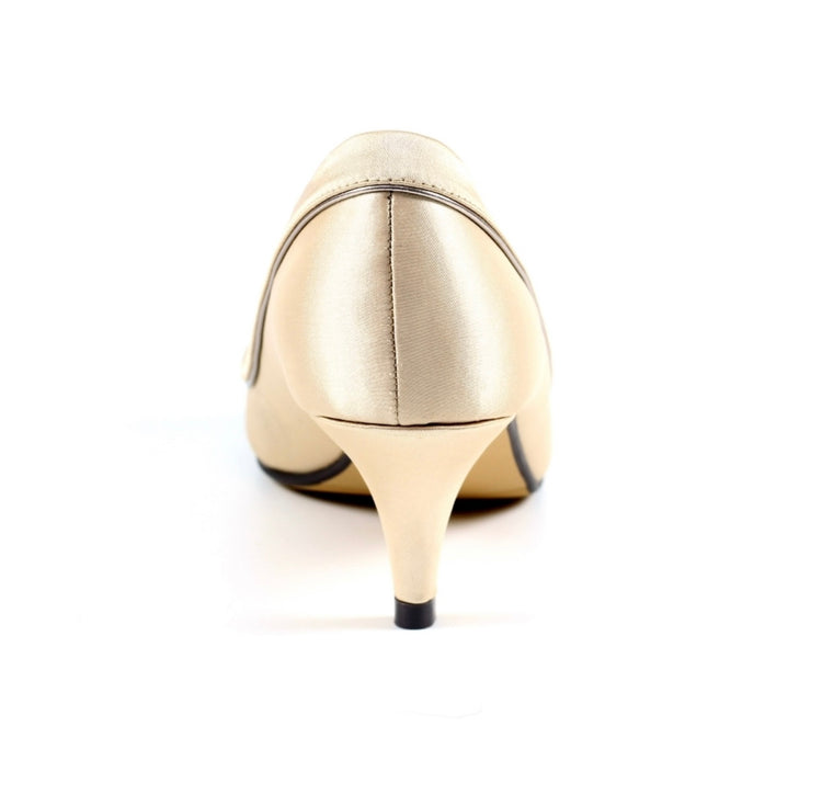 Ripley Satin Peep Toe Champagne