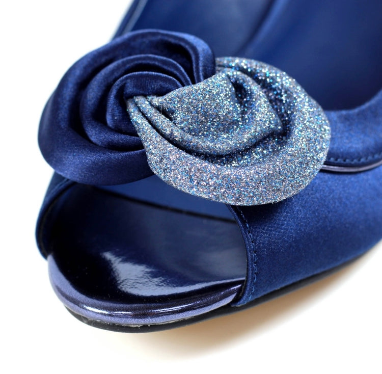 Ripley Satin Peep Toe Navy