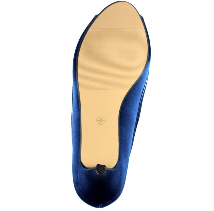 Ripley Satin Peep Toe Navy